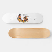 Niedliche lustige Centipez-Cartoon-Abbildung Skateboard (Horizontal)