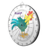 Niedliche lustige Crosshaufenillustrierung des Car Dartscheibe (Vorderseite rechts)