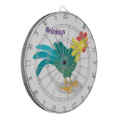 Niedliche lustige Crosshaufenillustrierung des Car Dartscheibe (Vorderseite Links)