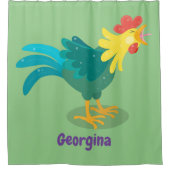 Niedliche lustige Crosshaufenillustrierung des Car Duschvorhang (Vorderseite)