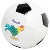 Niedliche lustige Crosshaufenillustrierung des Car Fußball (Dreiviertel)