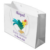 Niedliche lustige Crosshaufenillustrierung des Car Große Geschenktüte (Rückseite Schrägansicht)