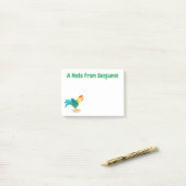 Niedliche lustige Crosshaufenillustrierung des Car Post-it Klebezettel (Auf Schreibtisch)