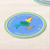 Niedliche lustige Crosshaufenillustrierung des Car Runder Pappuntersetzer (Angewinkelt)