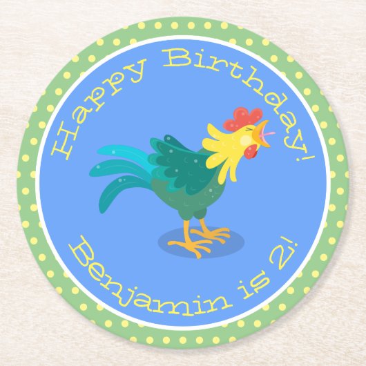 Niedliche lustige Crosshaufenillustrierung des Car Runder Pappuntersetzer (Vorderseite)