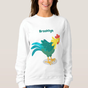 Niedliche lustige Crosshaufenillustrierung des Car Sweatshirt