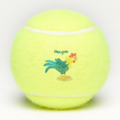 Niedliche lustige Crosshaufenillustrierung des Car Tennisbälle (Rückseite)