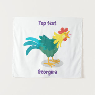 Niedliche lustige Crosshaufenillustrierung des Car Wandteppich