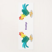 Niedliche lustige Crosshaufenillustrierung des Car Yogamatte (Rückseite)