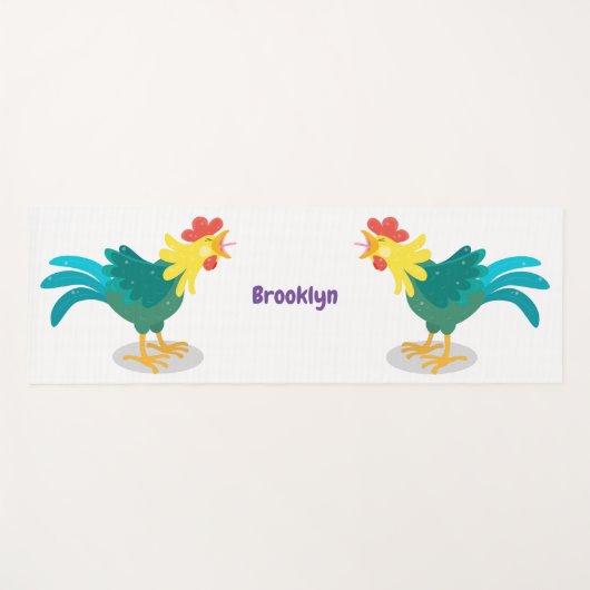 Niedliche lustige Crosshaufenillustrierung des Car Yogamatte (Vorderseite (Horizontal))