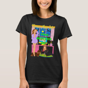 Niedliche lustige Dackel Mama Leben sie retteten m T-Shirt