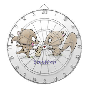 Niedliche lustige Eichhörnchen-Cartoon-Illustratio Dartscheibe