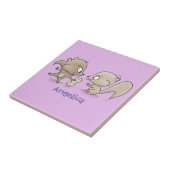 Niedliche lustige Eichhörnchen-Cartoon-Illustratio Fliese (Seite)