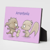 Niedliche lustige Eichhörnchen-Cartoon-Illustratio Fotoplatte (Seite)