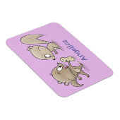 Niedliche lustige Eichhörnchen-Cartoon-Illustratio Magnet (Rechte Seite)