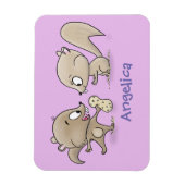 Niedliche lustige Eichhörnchen-Cartoon-Illustratio Magnet (Vertikal)