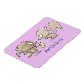 Niedliche lustige Eichhörnchen-Cartoon-Illustratio Magnet (Linke Seite)