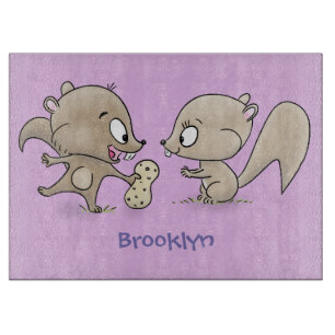 Niedliche lustige Eichhörnchen-Cartoon-Illustratio Schneidebrett