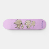 Niedliche lustige Eichhörnchen-Cartoon-Illustratio Skateboard (Horizontal)