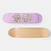 Niedliche lustige Eichhörnchen-Cartoon-Illustratio Skateboard (Horizontal)