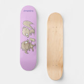 Niedliche lustige Eichhörnchen-Cartoon-Illustratio Skateboard (Vorderseite)