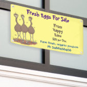 Niedliche, lustige Emu-Cartoon-Eier Banner (Äußeres Gebäude)