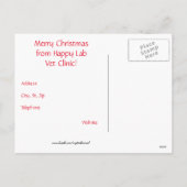 Niedliche/lustige Feiertagspostkarte (Rückseite)