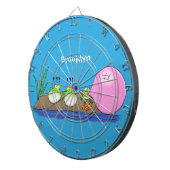 Niedliche lustige Froschbläschen-Cartoon-Abbildung Dartscheibe (Vorderseite rechts)