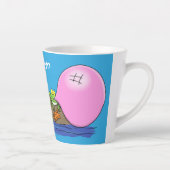 Niedliche lustige Froschbläschen-Cartoon-Abbildung Milchtasse (Rechts)