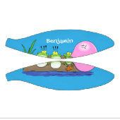 Niedliche lustige Froschbläschen-Cartoon-Abbildung Mini Basketball (Panele)