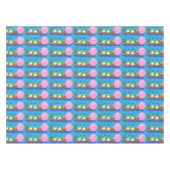 Niedliche lustige Froschbläschen-Cartoon-Abbildung Tischdecke (Vorderseite (Horizontal))