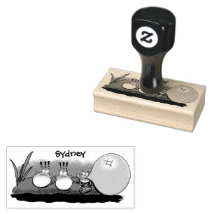 Niedliche lustige Froschblasen-Cartoon-Abbildung r Gummistempel