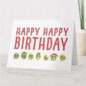 Niedliche lustige, gefaltete Gemüsekarte Karte (Vorderseite)