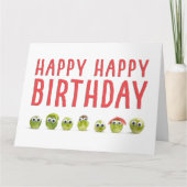 Niedliche lustige, gefaltete Gemüsekarte Karte (Vorderseite)