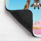 Niedliche, lustige Giraffe, kleiner Kuchen u. Mousepad (Ecke)