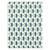 Niedliche, lustige grüne Bohnen auf Trampolin-Cart Tischdecke (Vorderseite)