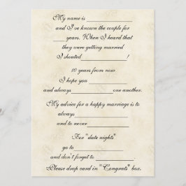 Niedliche, lustige Heiratsanleitung für Braut und  Hinweiskarte