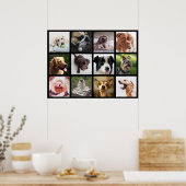 Niedliche & lustige Hunde Foto Collage Poster 1 (Küche)