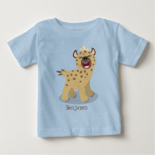 Niedliche lustige Hyäne lacht Cartoon Illustration Baby T-shirt
