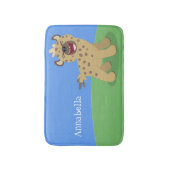 Niedliche lustige Hyäne lacht Cartoon Illustration Badematte (Vorderseite Vertikal)