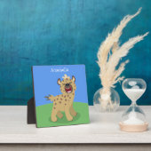 Niedliche lustige Hyäne lacht Cartoon Illustration Fotoplatte (InSitu)