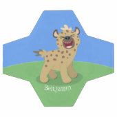 Niedliche lustige Hyäne lacht Cartoon Illustration Fußball (Flach)