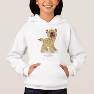 Niedliche lustige Hyäne lacht Cartoon Illustration Hoodie