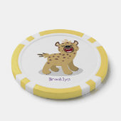 Niedliche lustige Hyäne lacht Cartoon Illustration Pokerchips (Einzeln)