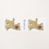 Niedliche lustige Hyäne lacht Cartoon Illustration Yogamatte (Vorderseite (Horizontal))