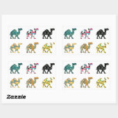 Niedliche lustige Kamele Rechteckiger Aufkleber (Blatt)