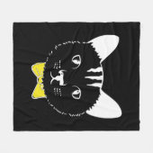 Niedliche lustige Katze Fleecedecke (Vorderseite (Horizontal))