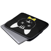 Niedliche lustige Katze Laptopschutzhülle (Vorne Knopf)