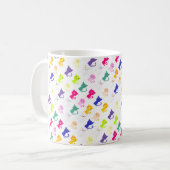 Niedliche, lustige Katzen-Muster Kaffeetasse (Vorderseite Links)