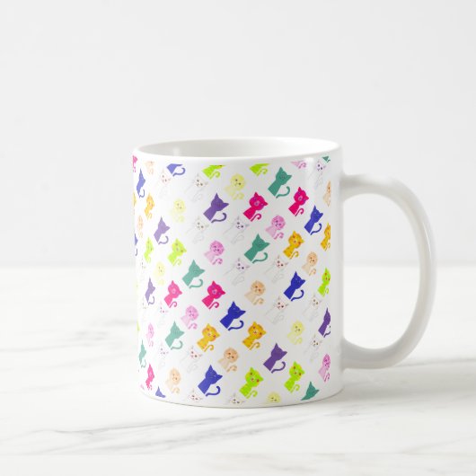 Niedliche, lustige Katzen-Muster Kaffeetasse (Rechts)